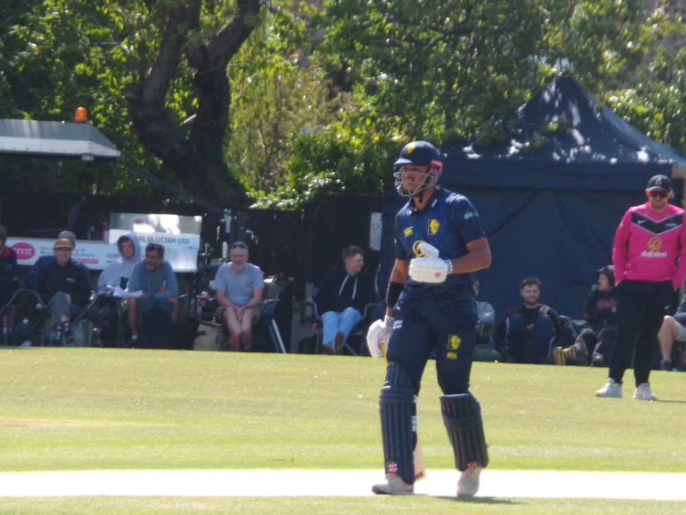 Emilio Gay in the middle during Durham's game against Sussex at South North.