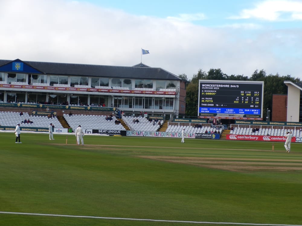 Durham playing against Worcestershire at the Banks Homes Riverside.