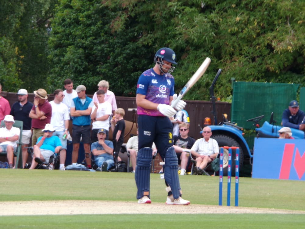 Will Rhodes prepares to take the strike at South North
