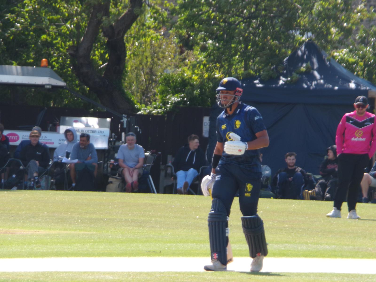 Emilio Gay in the middle during Durham's game against Sussex at South North.
