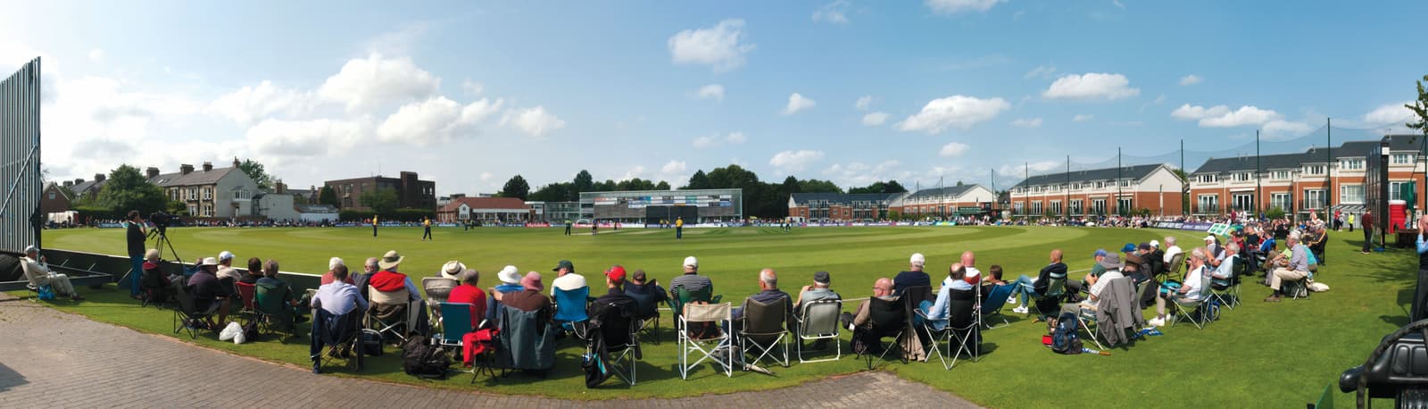 An image of South Northumberland Cricket Club during Durham's first ever game there, a One Day Cup fixture against Warwickshire