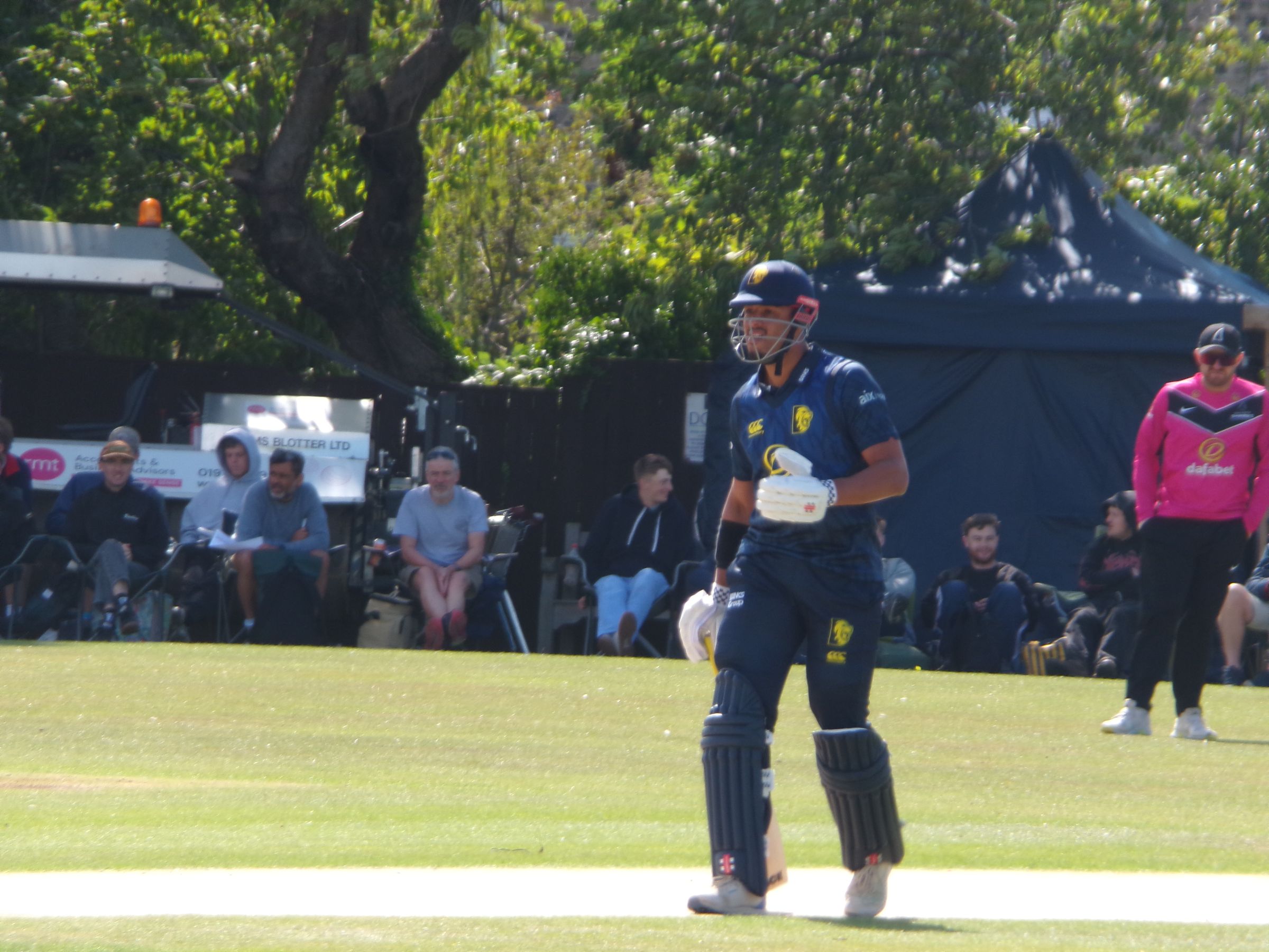 Emilio Gay in the middle during Durham's game against Sussex at South North.