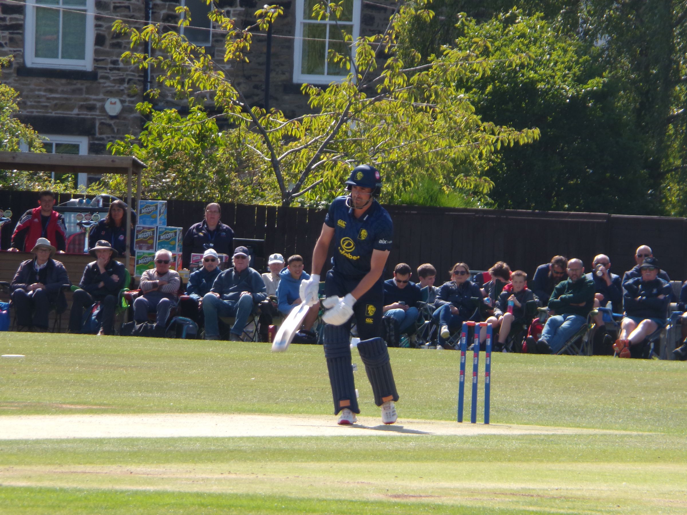 Will Rhodes facing a delivery during the Metro Bank One Day Cup clash with Sussex